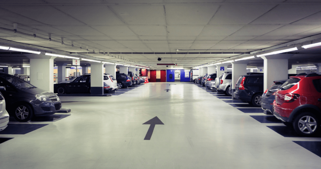 Parking garage filled with cars